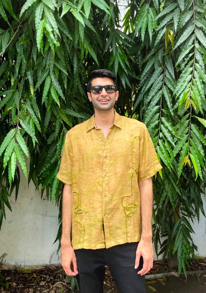 WATER COLOUR DOODLE FACES SHIRT - image 1