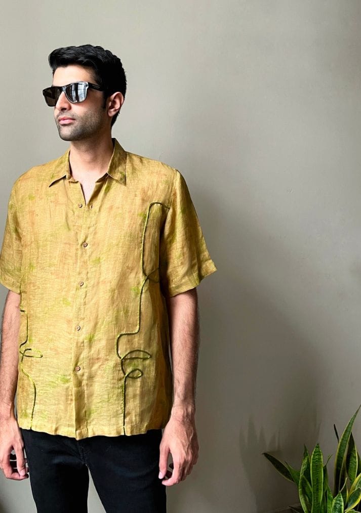 WATER COLOUR DOODLE FACES SHIRT - image 2