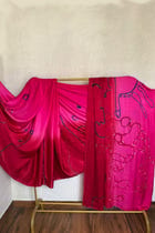 Noori Pink Saree view 3