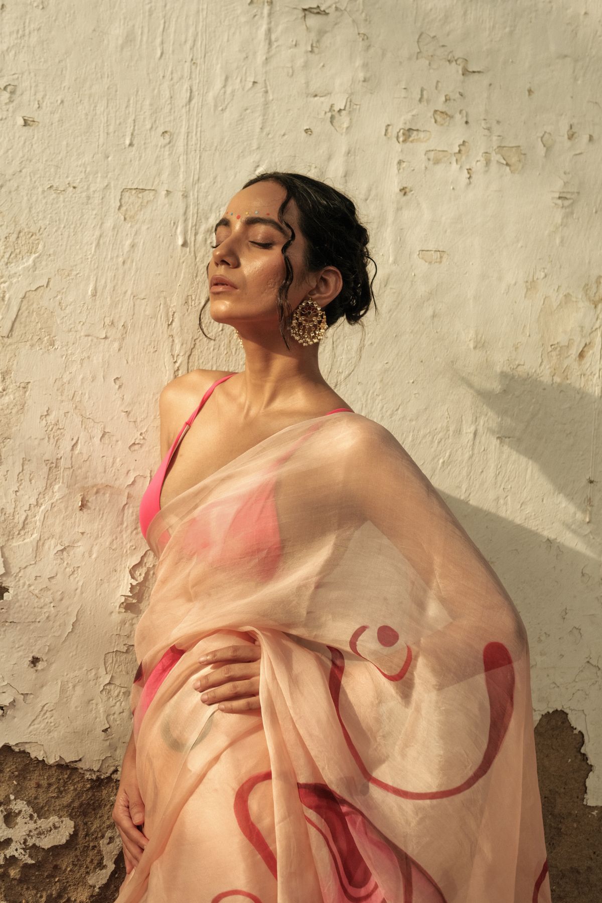 Hibiscus Organza Saree - image 1