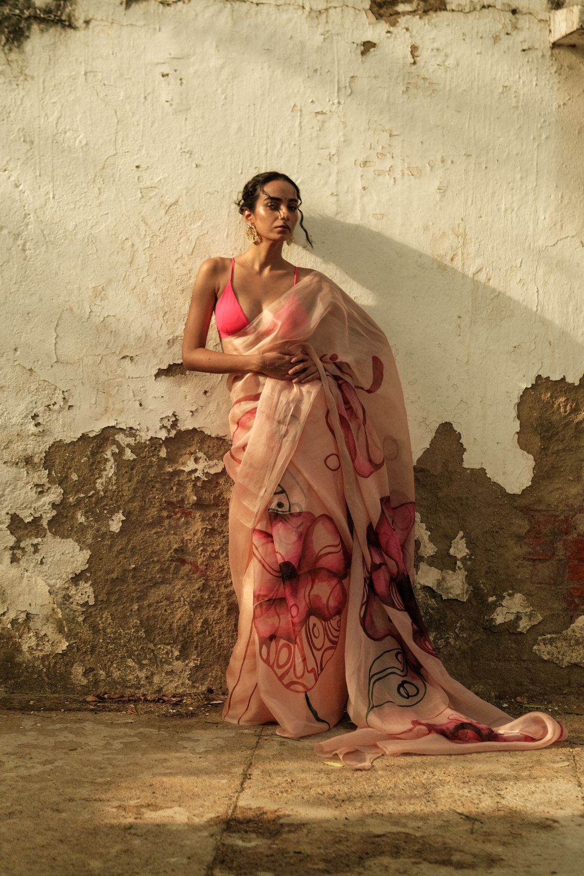 Hibiscus Organza Saree - image 3