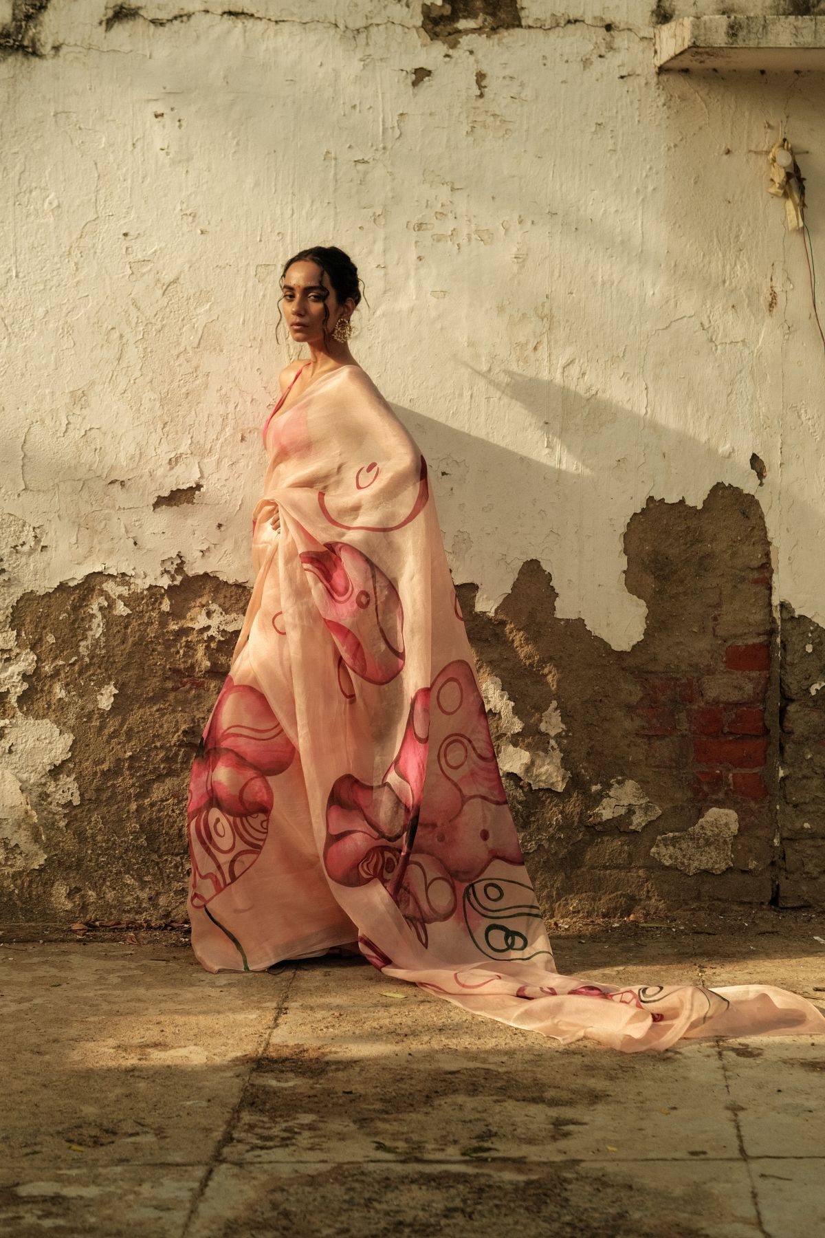 Hibiscus Organza Saree - image 4