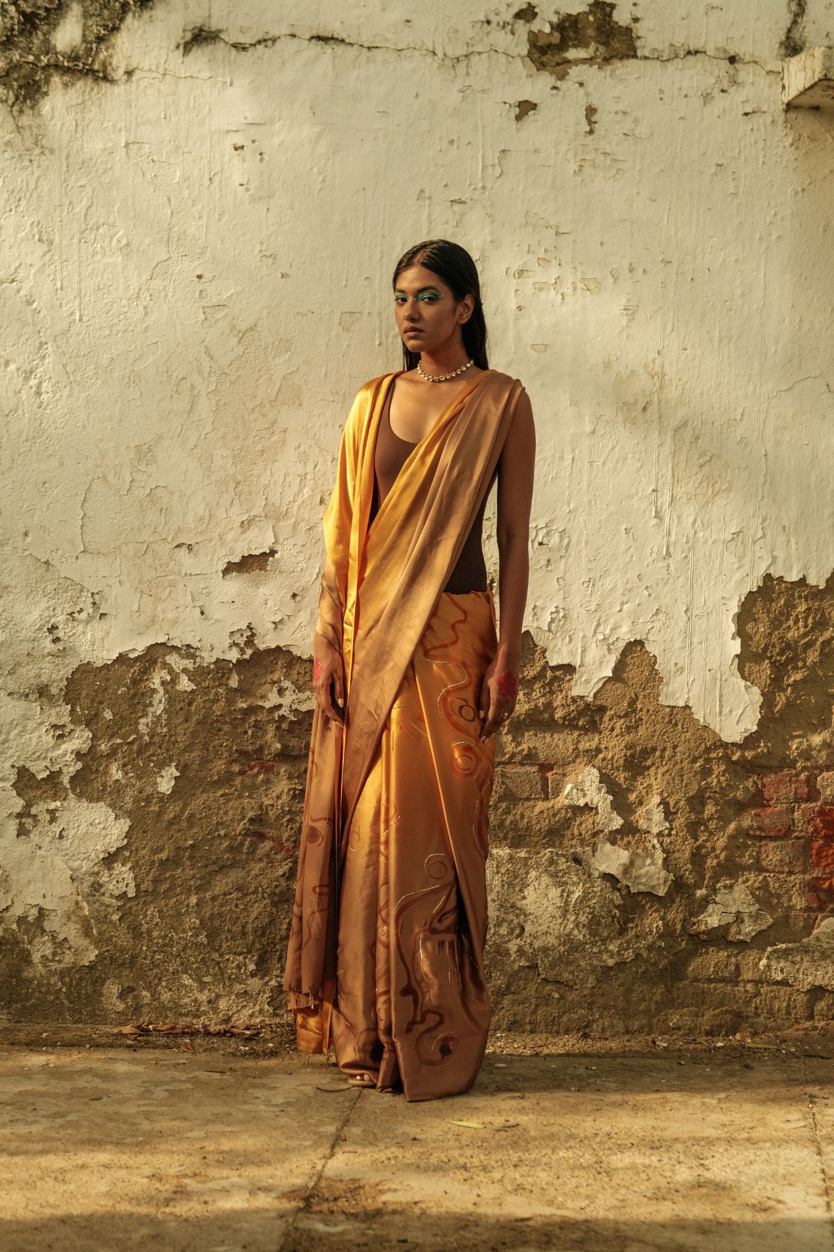 Bronze Goddess Saree - image 1