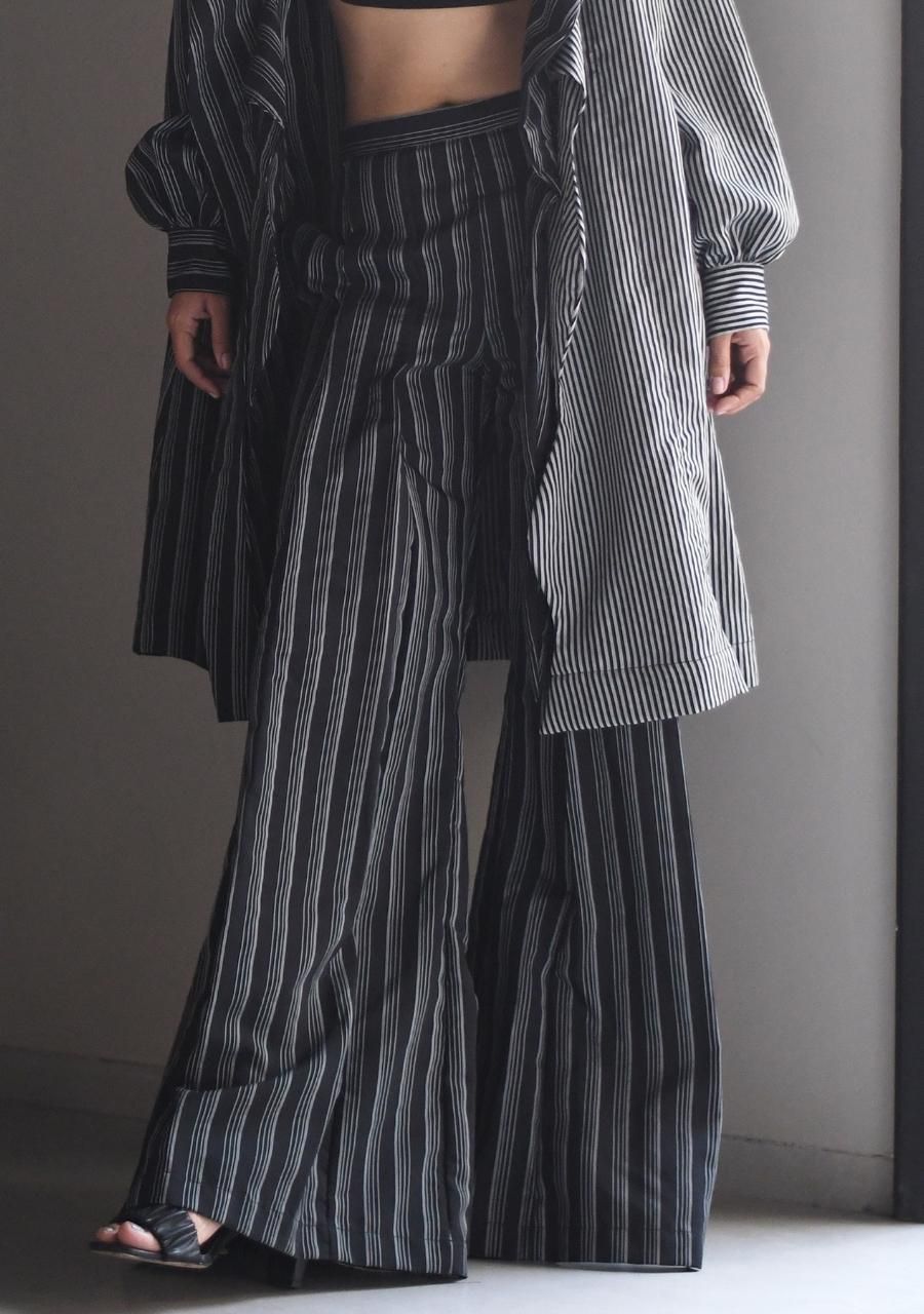 BOX PLEAT STRIPED PANT - image 1