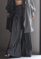 BOX PLEAT STRIPED PANT view 1