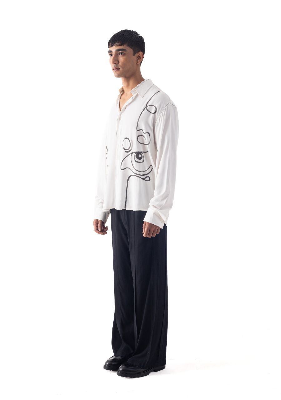 CIRCULAR YOKE SHIRT AND TROUSERS - image 2