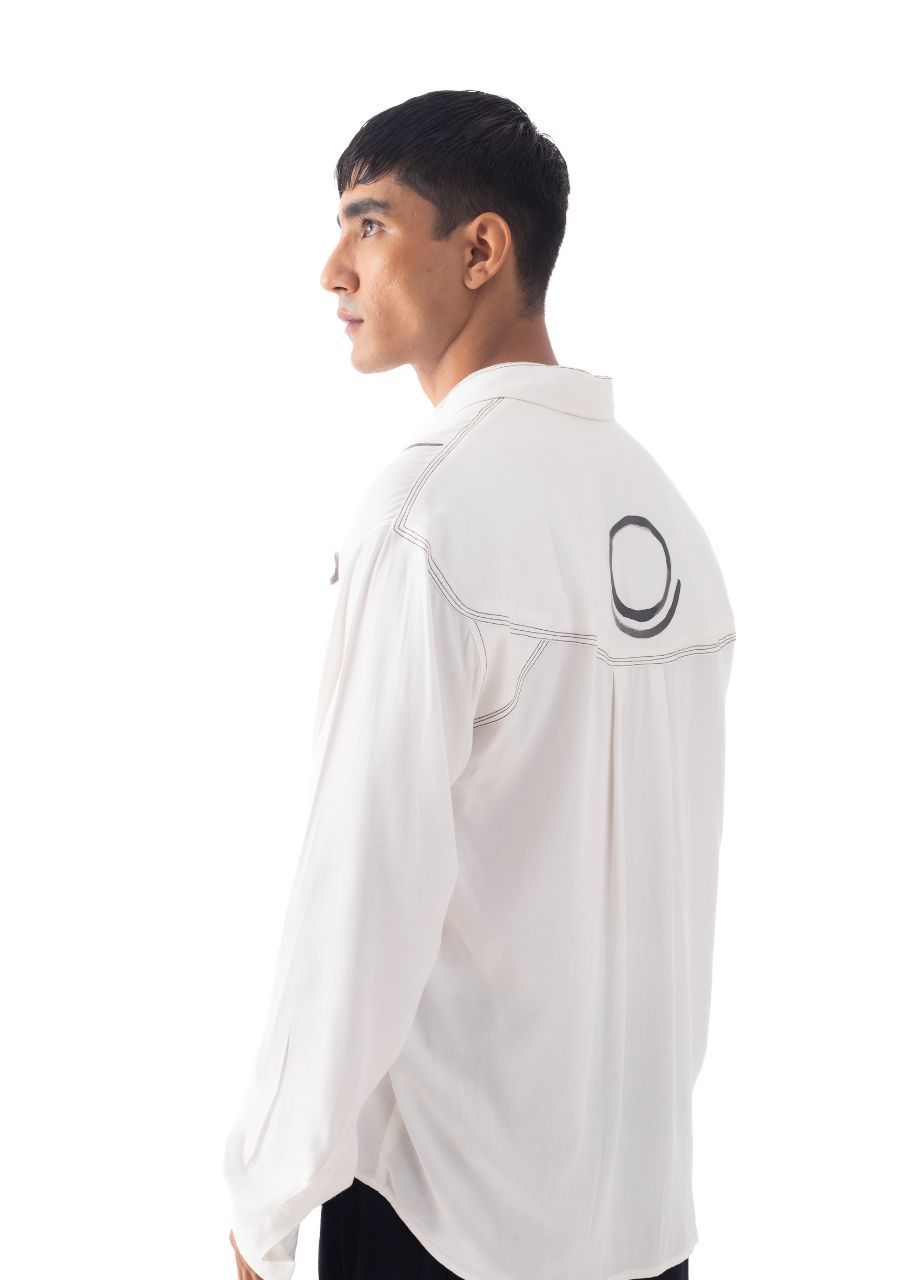 CIRCULAR YOKE SHIRT AND TROUSERS - image 3