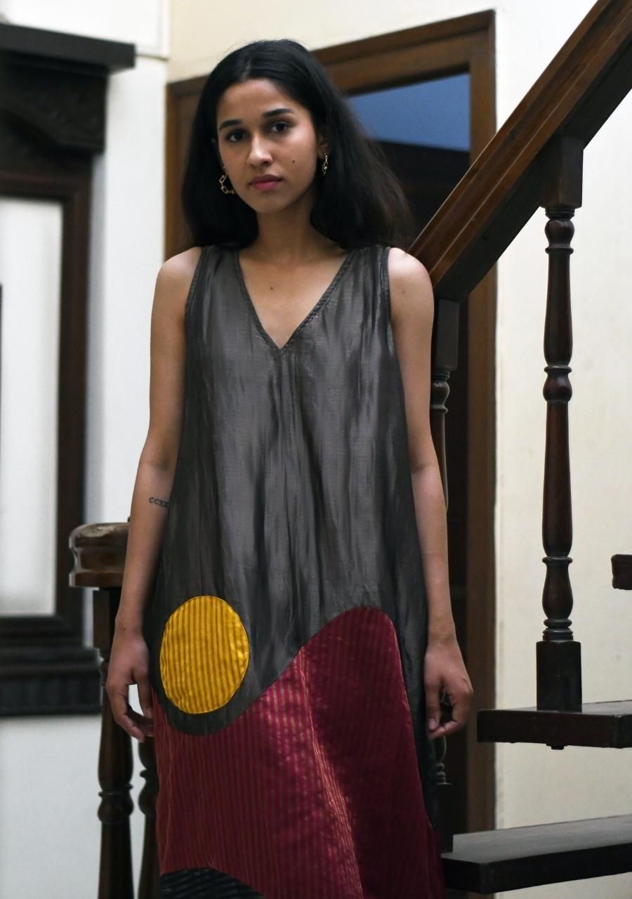 TISSUE LANDSCAPE DRESS - image 1