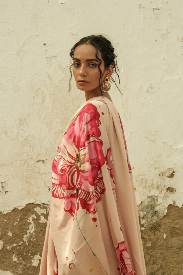 NA by Nitya — Hibiscus Crepe Saree