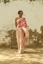 Hibiscus Crepe Saree view 3