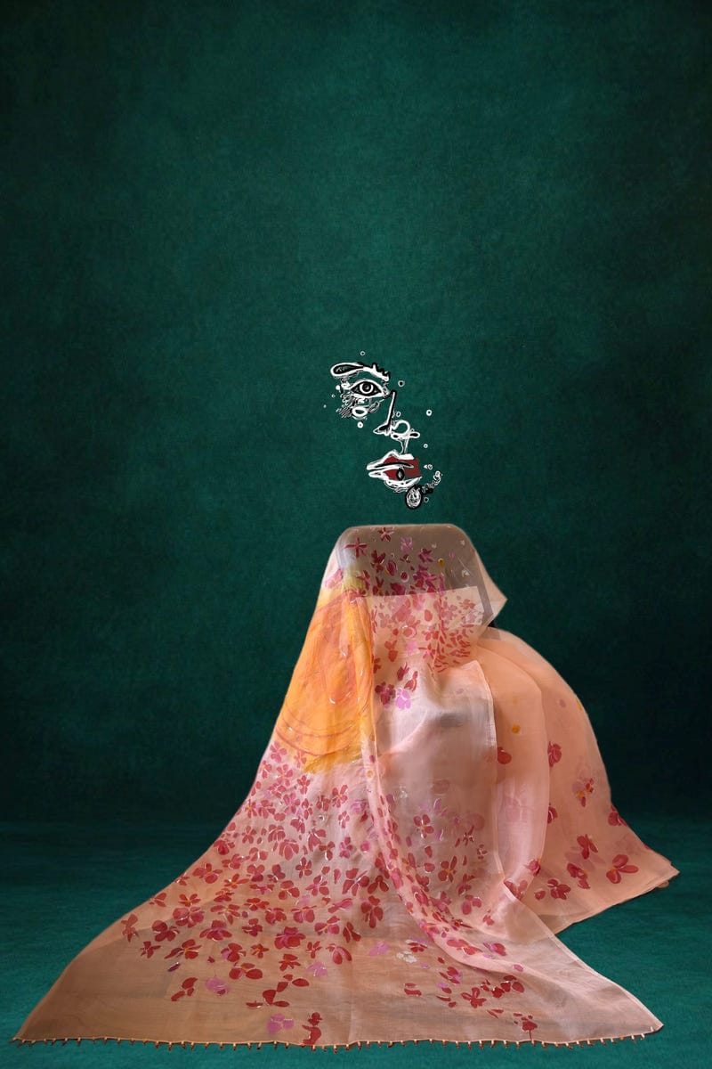 Cherry Blossom Saree