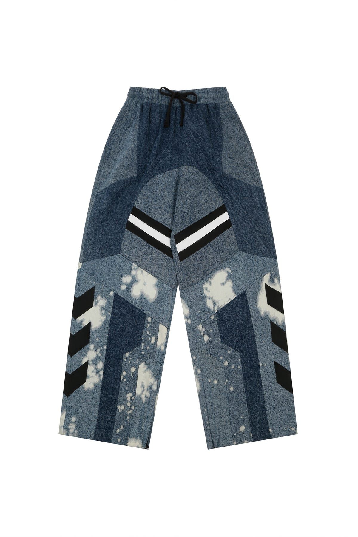 Denim racing patch work jogger - 01 - image 1