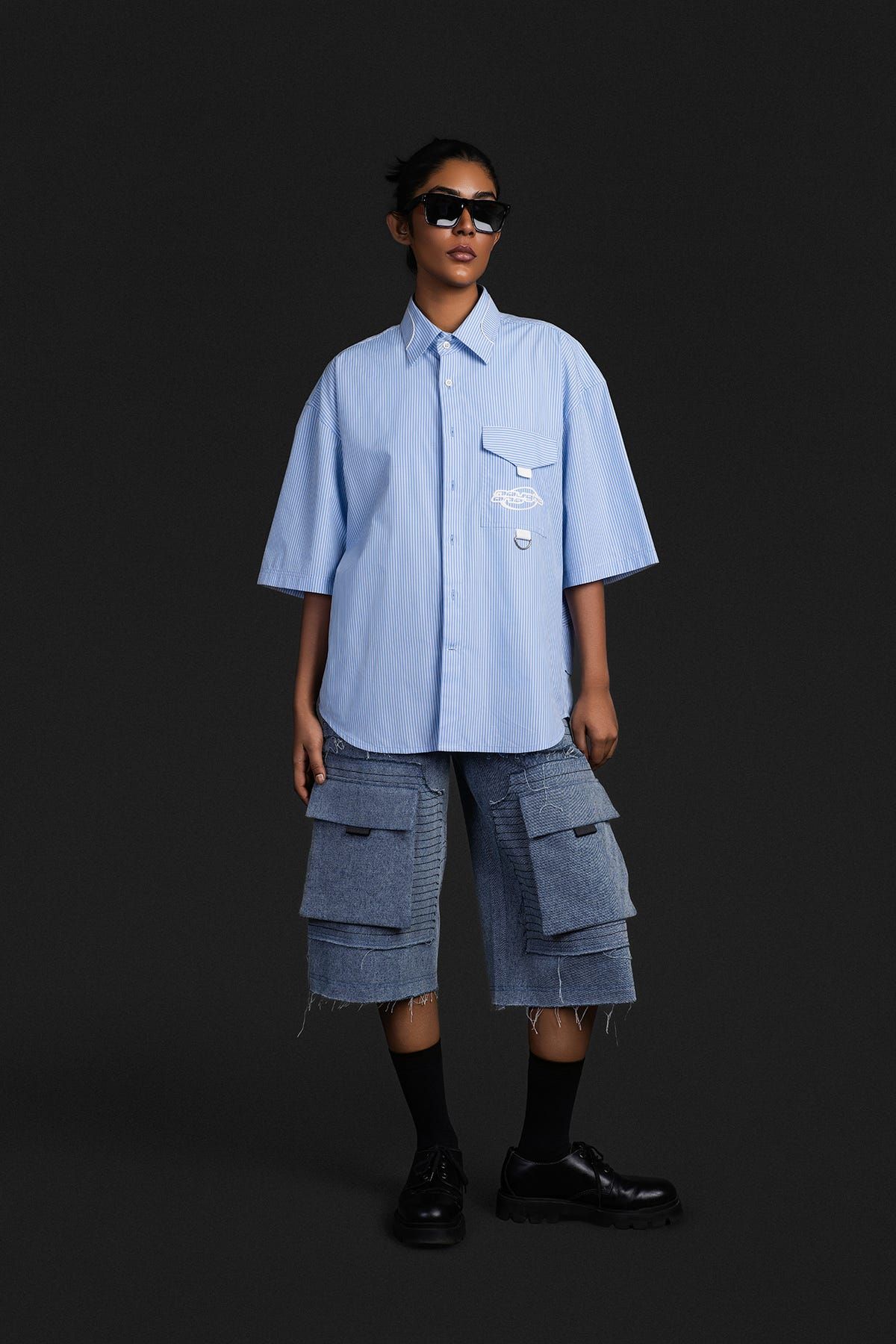 Half Sleeves Biker Shirt - image 1