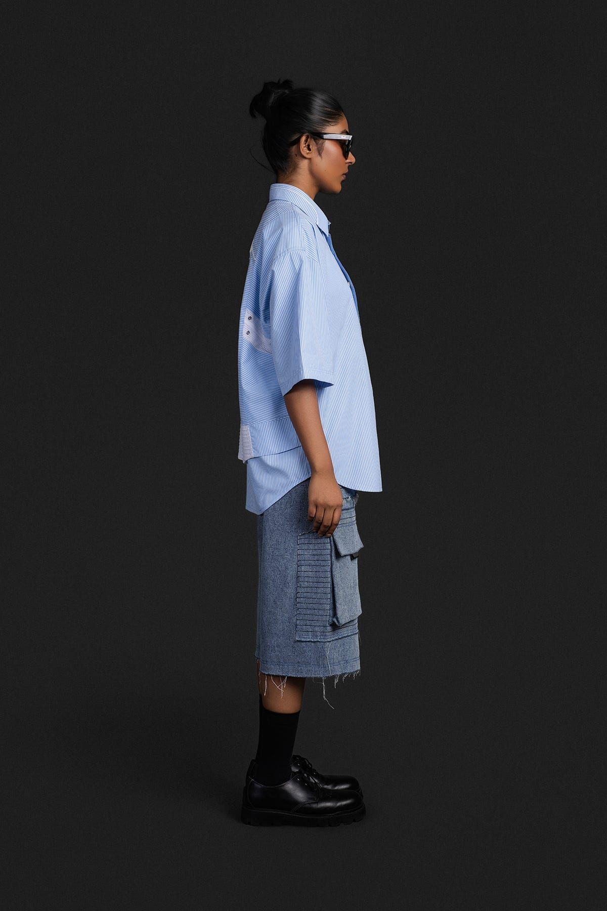 Half Sleeves Biker Shirt - image 11