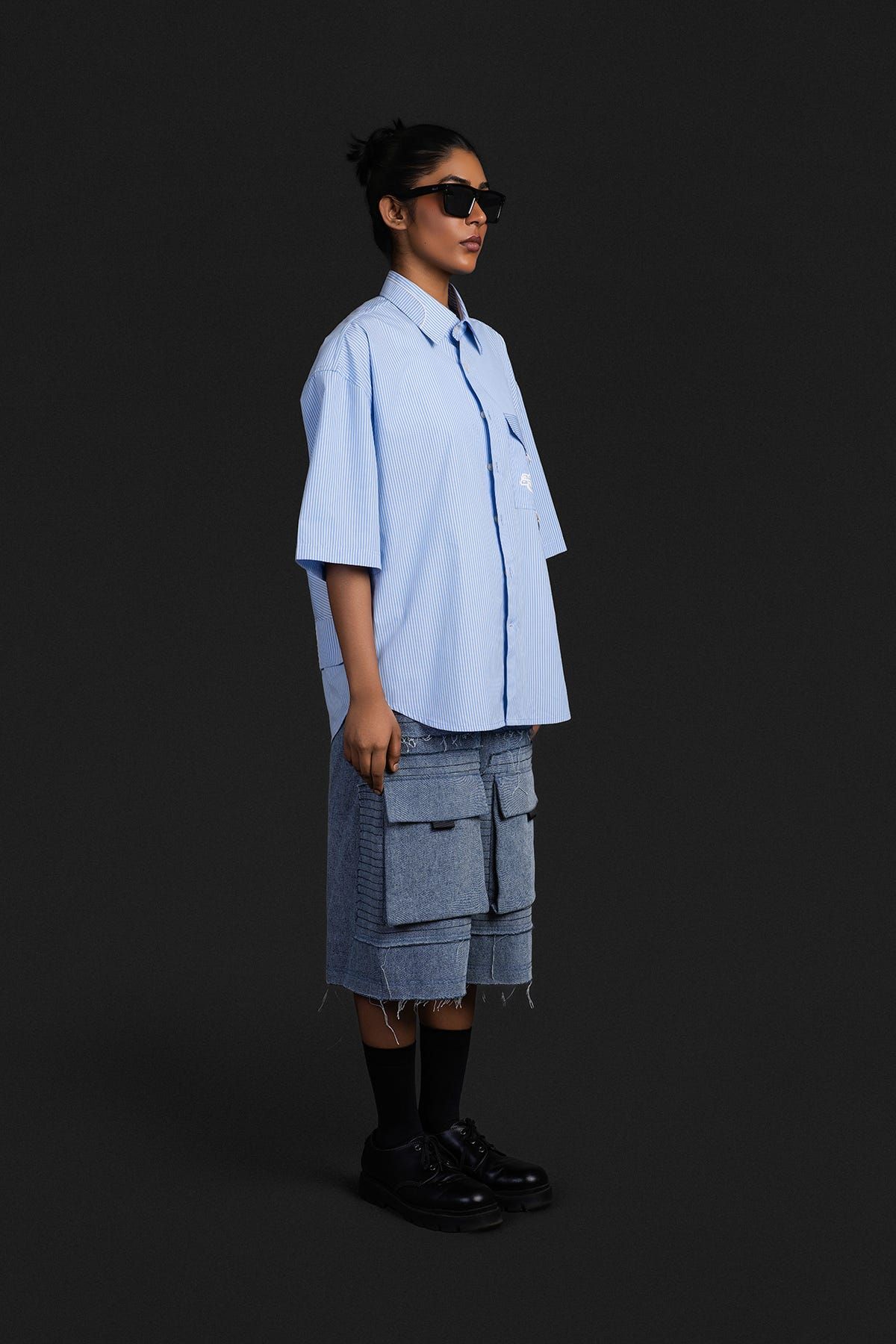 Half Sleeves Biker Shirt - image 12
