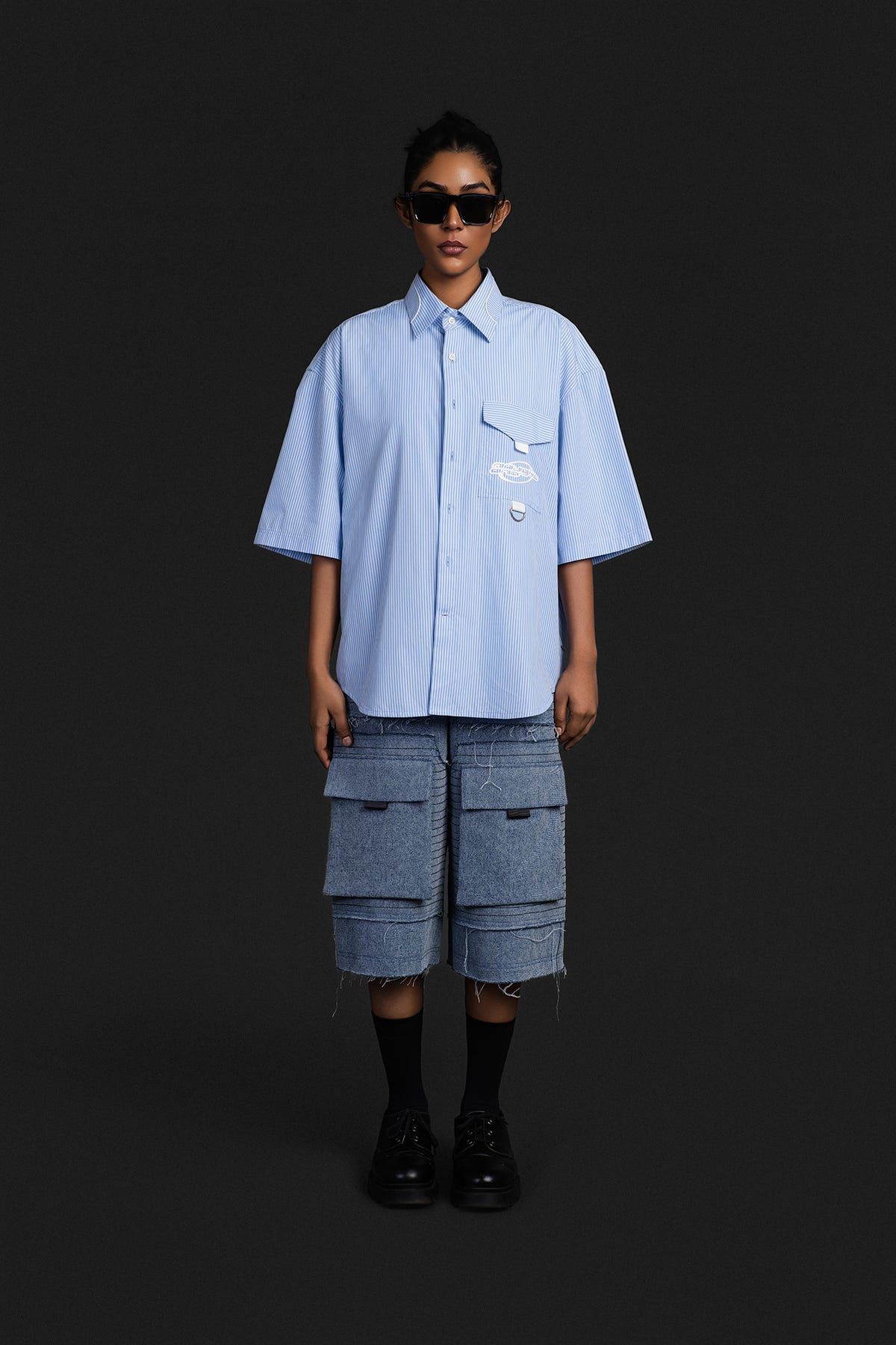 Half Sleeves Biker Shirt - image 13