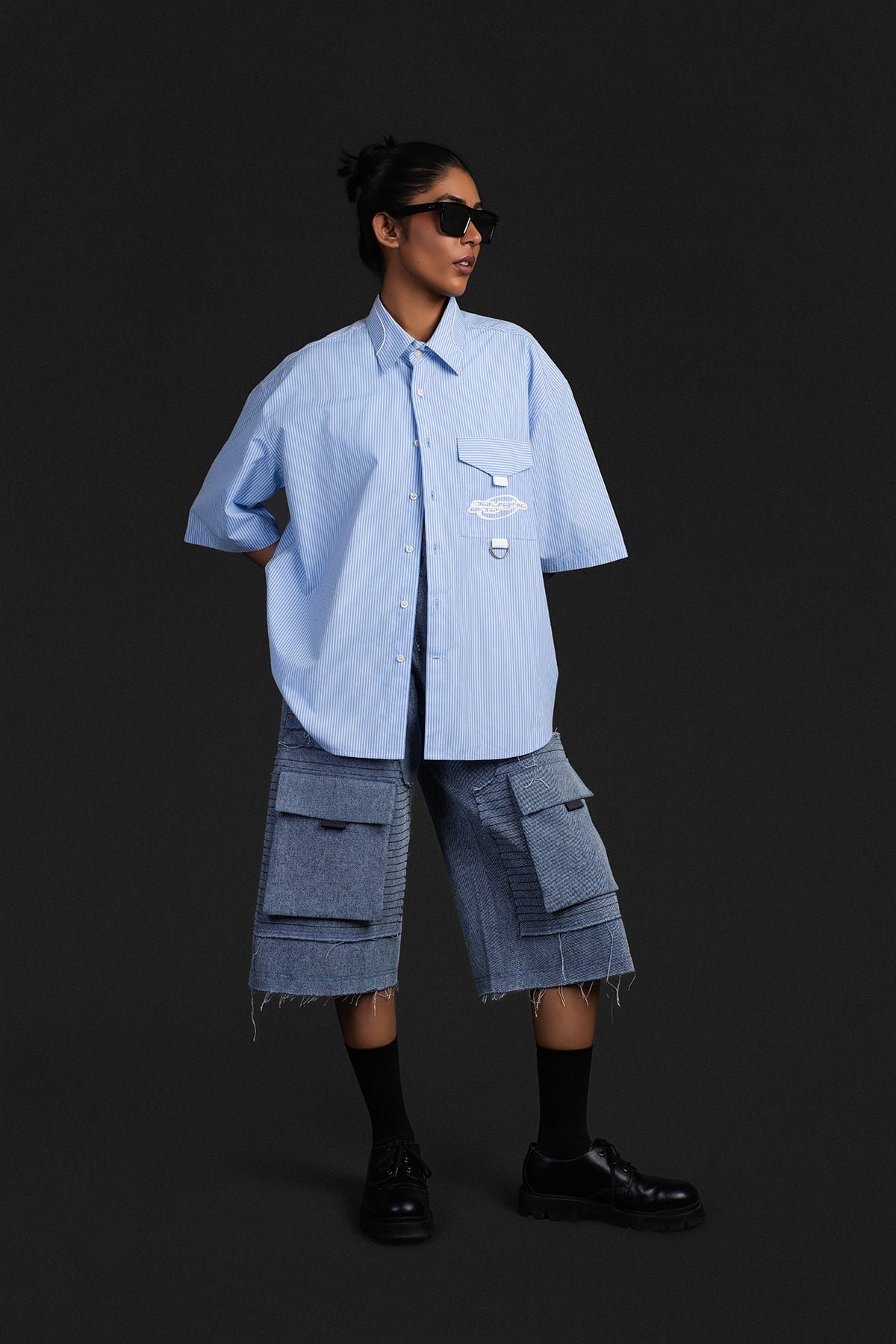 Half Sleeves Biker Shirt - image 8