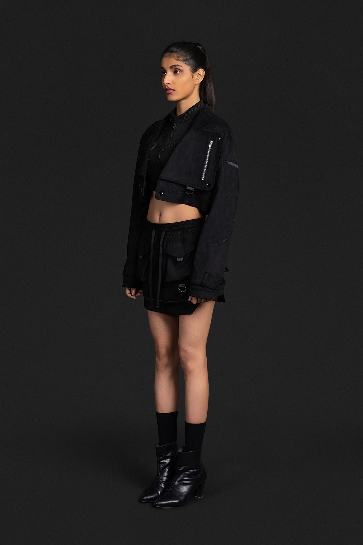 Cropped Utility Jacket - image 3