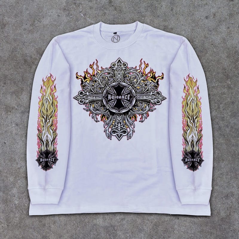 Freedom Flare Long Sleeve - White