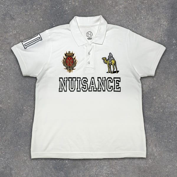 Nuisance — Silk Road Polo T-Shirt - White