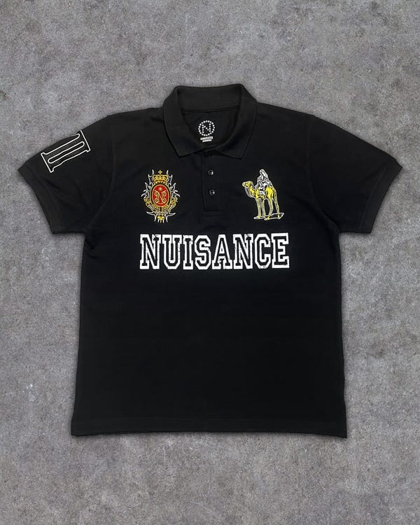 Nuisance — Silk Road Polo T-Shirt - Black