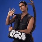SAGE OZO Leather Graffiti Bag view 2