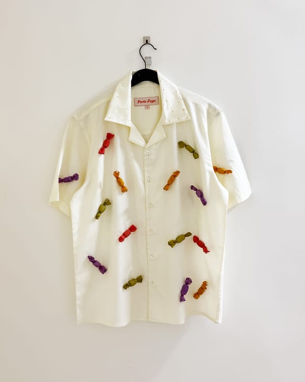 Perte D'ego — "Le candies" hand embroidered shirt