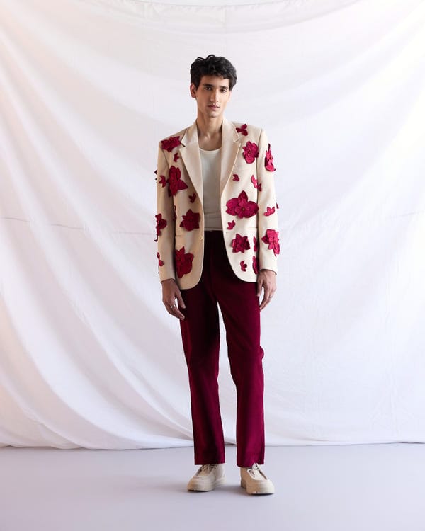 Perte D'ego — Formal Pants- Burgundy corduroy