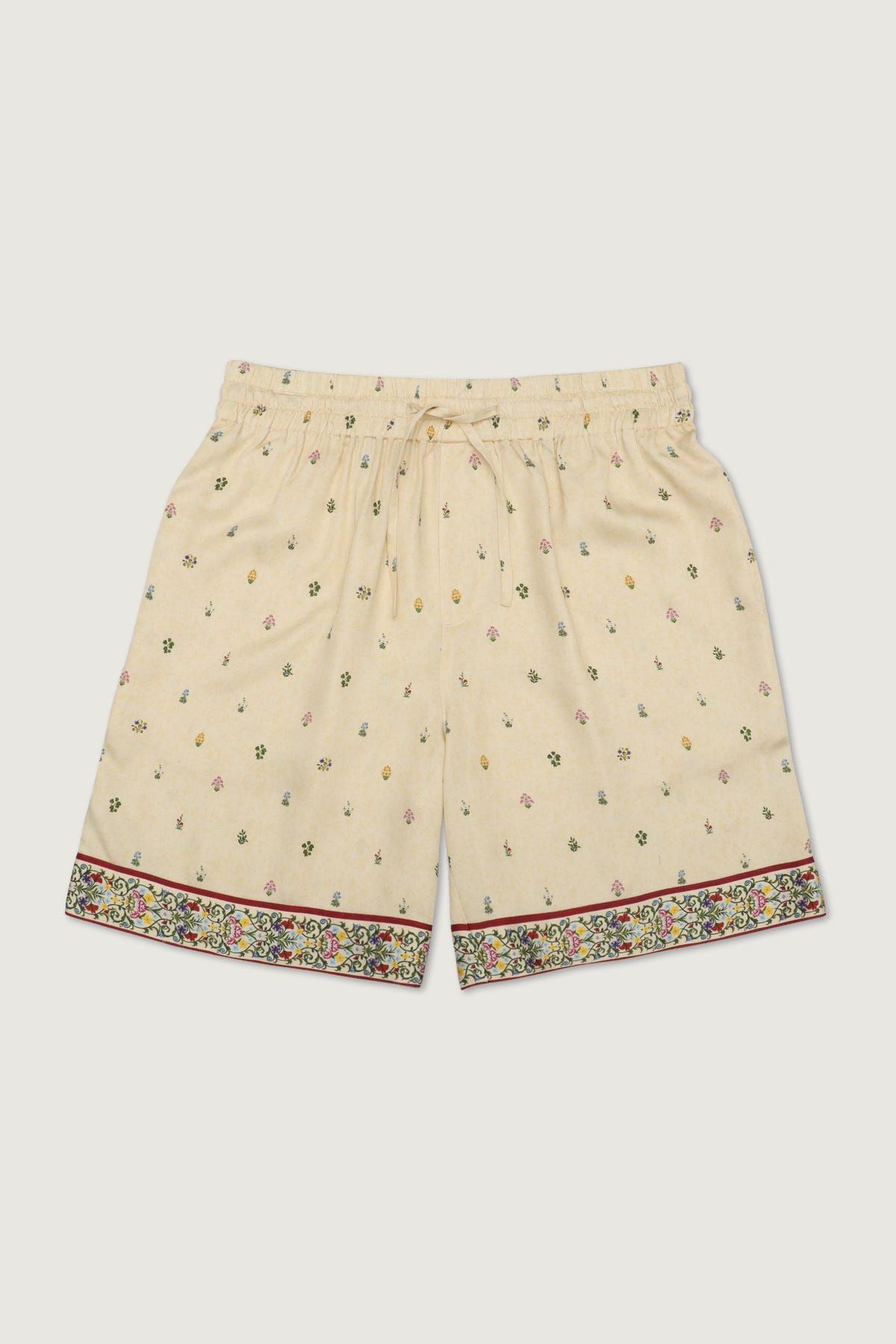 Floral border print shorts - image 1