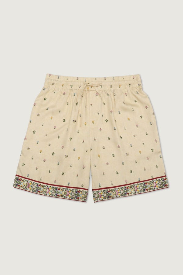 Perte D'ego — Floral border print shorts