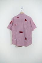 "8-bit love" hand embroidered shirt view 11