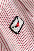 "8-bit love" hand embroidered shirt view 4