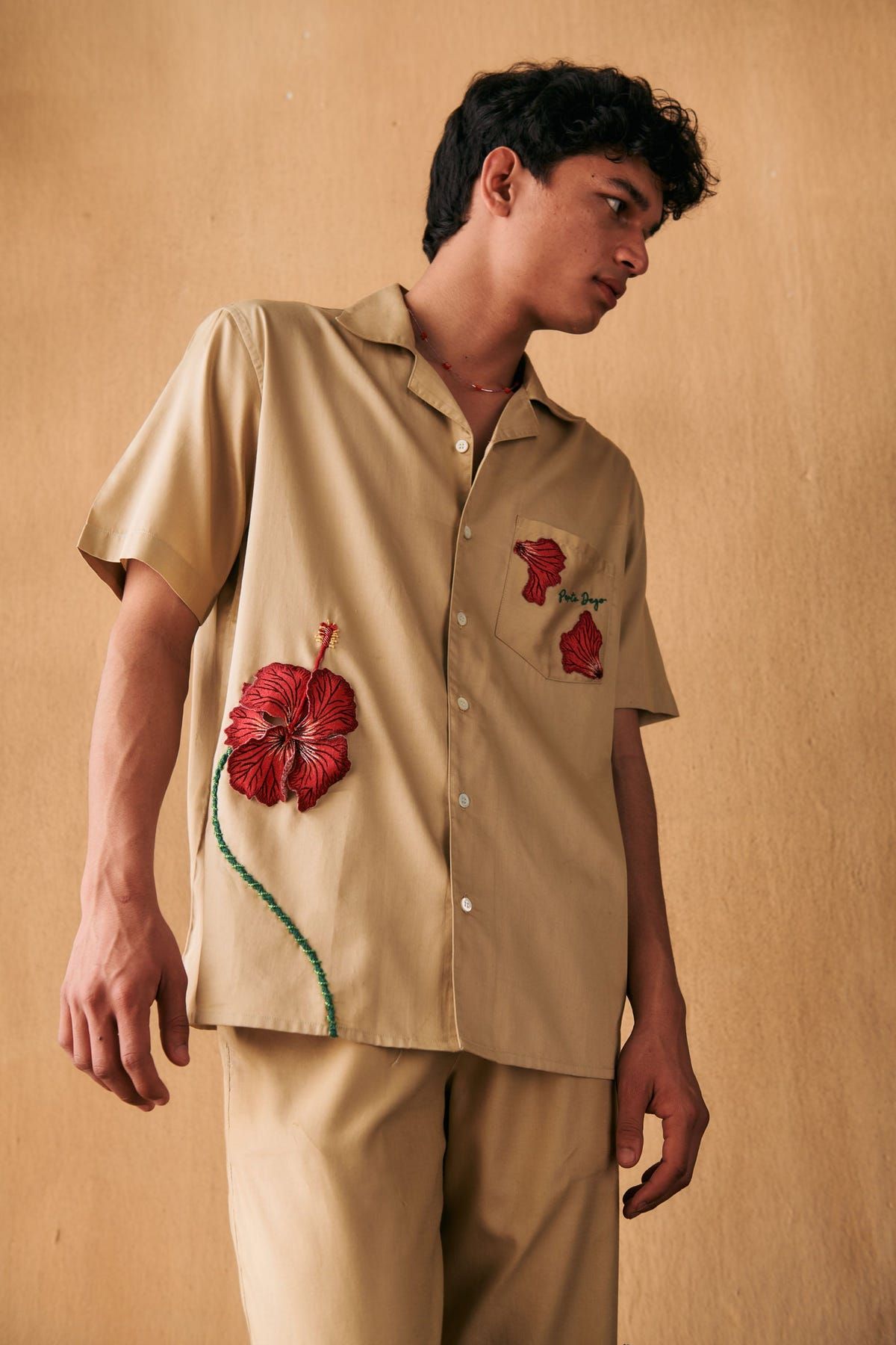 Hibiscus appliqué lounge pants - image 5