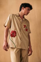 Hibiscus appliqué lounge pants view 5