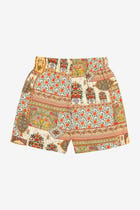 Patchwork lounge shorts view 1