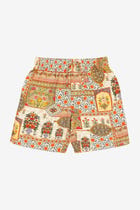 Patchwork lounge shorts view 2