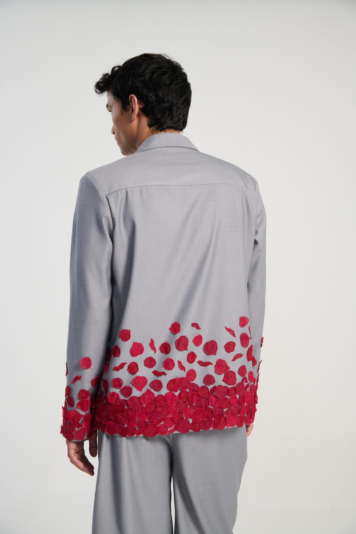 Single pleat shorts- Grey - image 7