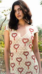 Amy hand embroidered lace dress view 2