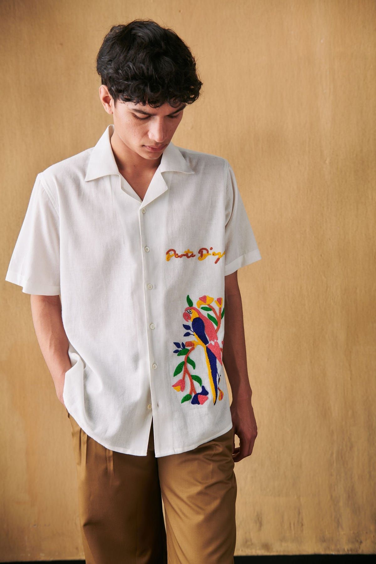 Macaw embroidered shirt - image 2