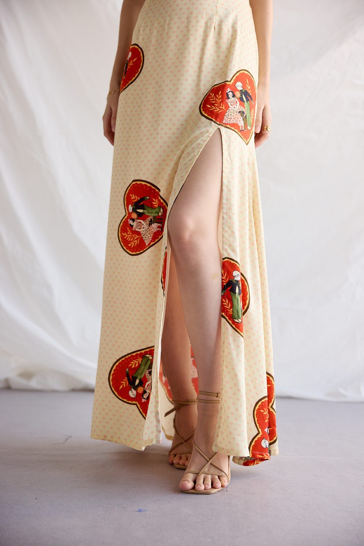 "Lovers" Pleated Cowl Aline Dress - image 5