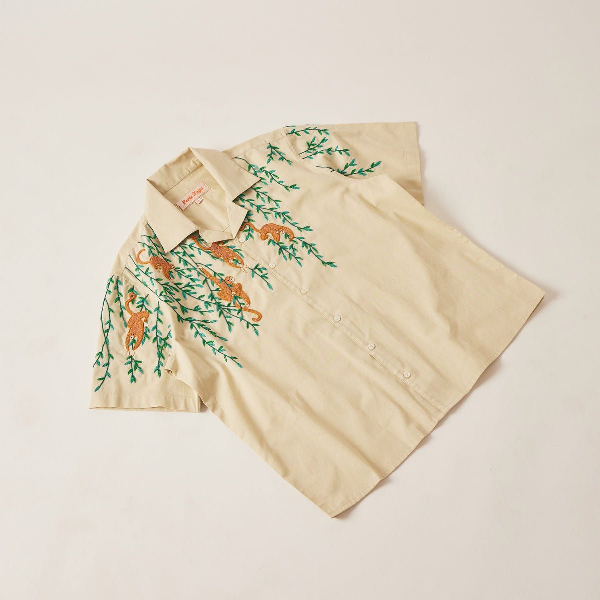 "Jungle story" hand embroidered shirt - image 4