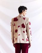 "Hibiscus" appliqué hand embroidered blazer view 7