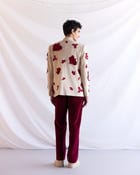 "Hibiscus" appliqué hand embroidered blazer view 8