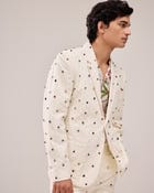 Frozen pearls embroidered blazer view 1