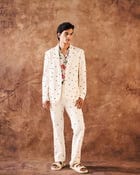Frozen pearls embroidered blazer view 4