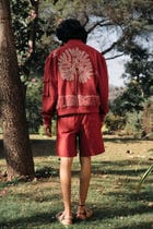 "Tree of life" hand embroidered jacket view 1