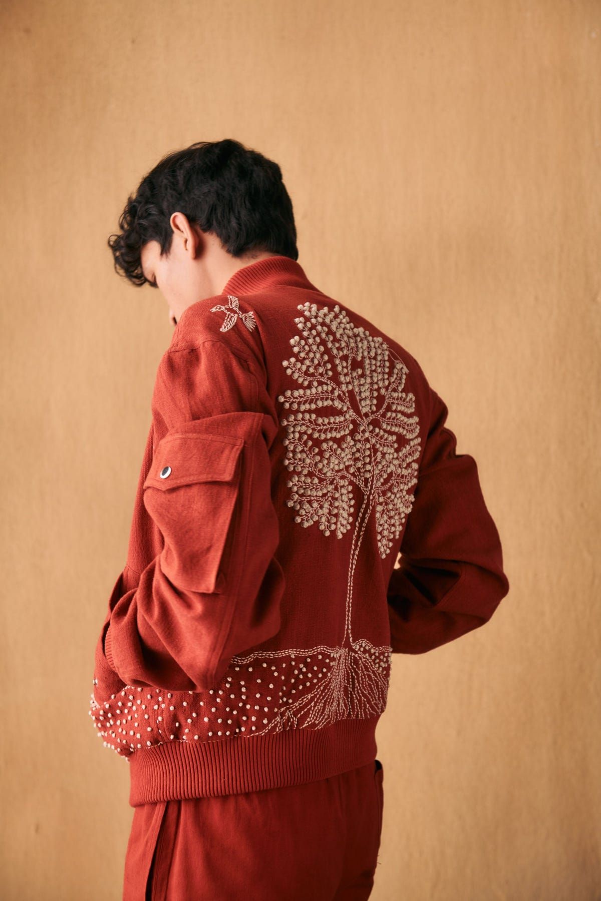 "Tree of life" hand embroidered jacket - image 6