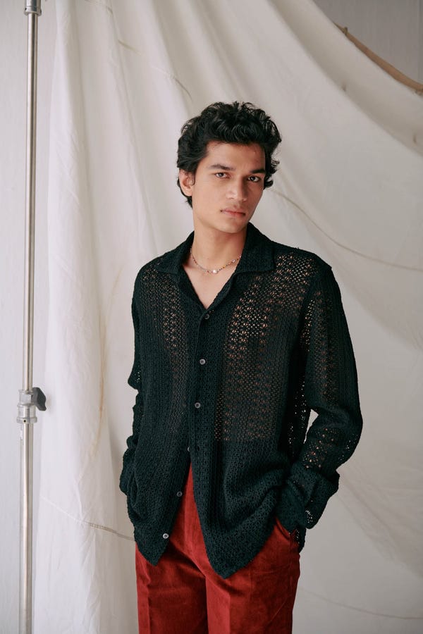 Perte D'ego — Black lace full sleeve shirt