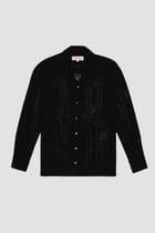 Black lace full sleeve shirt view 3