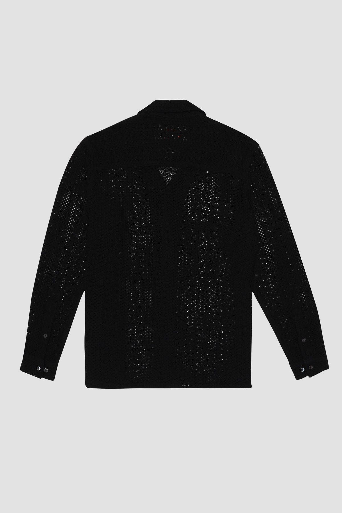 Black lace full sleeve shirt - image 4